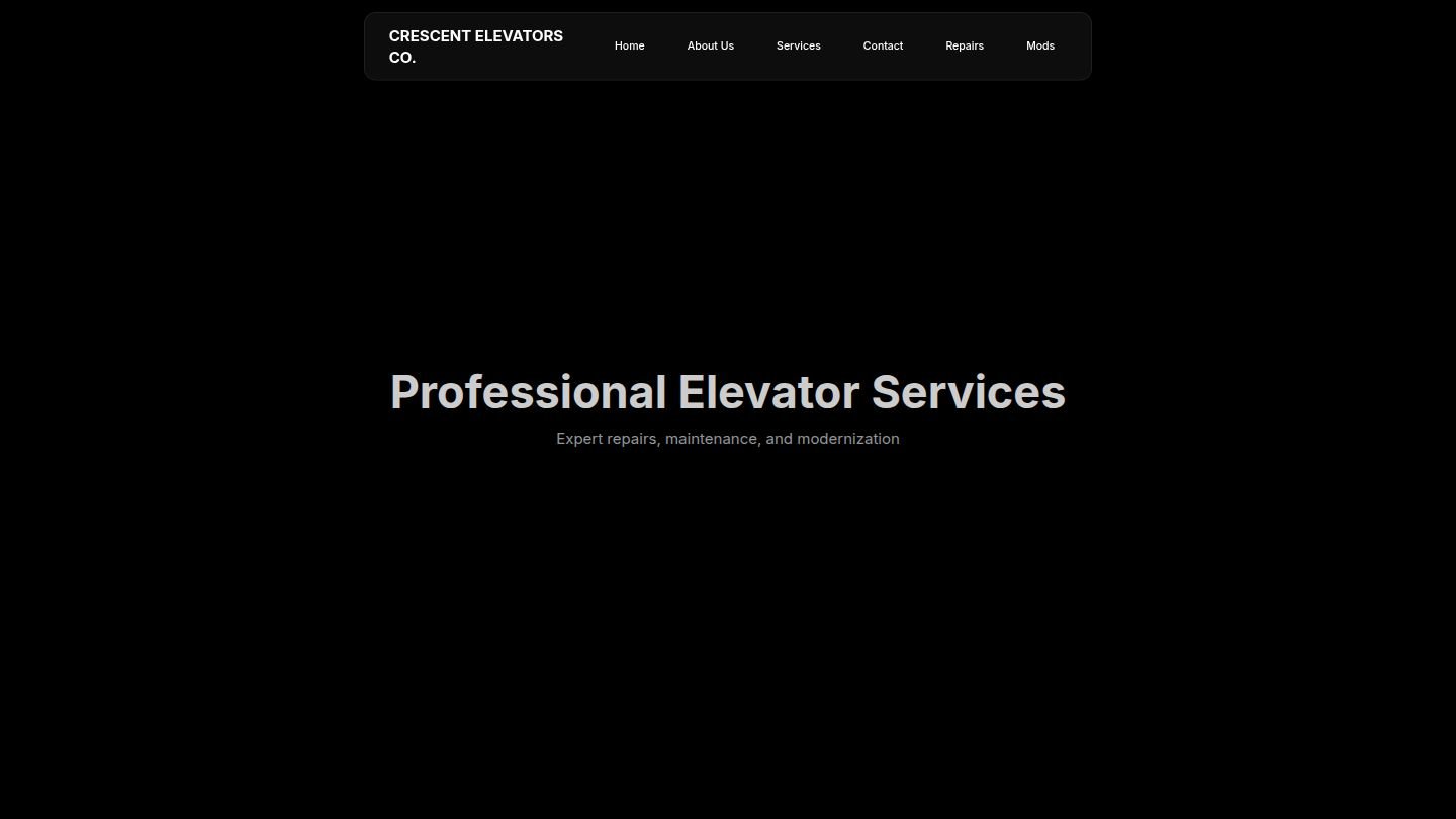 Crescent Elevators website screenshot